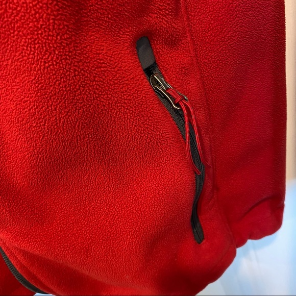 Mens Red & Gray Columbia Full Zip Fleece Jacket - Picture 5 of 8
